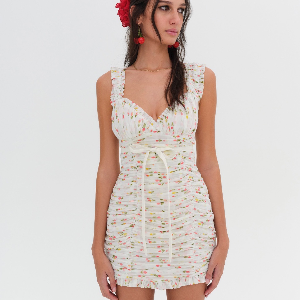 For Love & Lemons Elodie Mini Dress Size Xsxs / Yellow